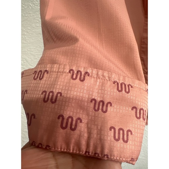 King Ranch 2XL Peach Button Up Long Sleeve Outdoor Fishing Shirt - Picture 9 of 11